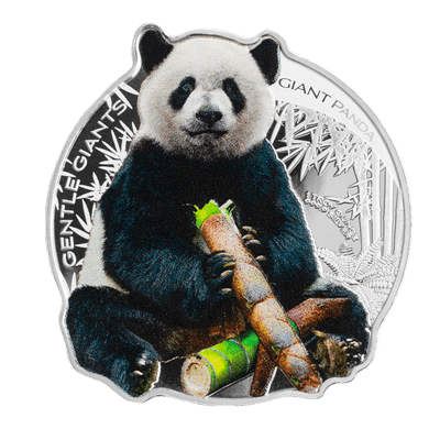 A picture of a Gentle Giants - 1 oz Silver Giant Panda Coin